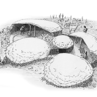 Formative period village (Cardonal, Cajon Valley), artist reconstruction